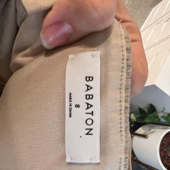 NWT Aritzia Babaton Kofi Dress Tan Linen Blend Button Front Tank Dress - Picture 7 of 11